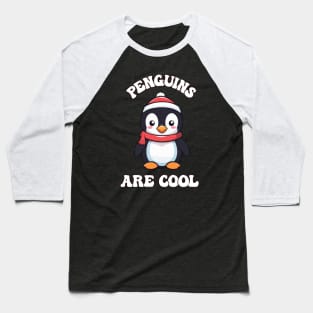 Cute Christmas Penguin - Penguins are Cool Baseball T-Shirt